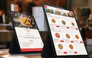 two menus on tablets